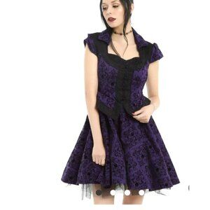 Hot Topic Once Upon A Time Regina Evil Queen purple & black dress Size Small